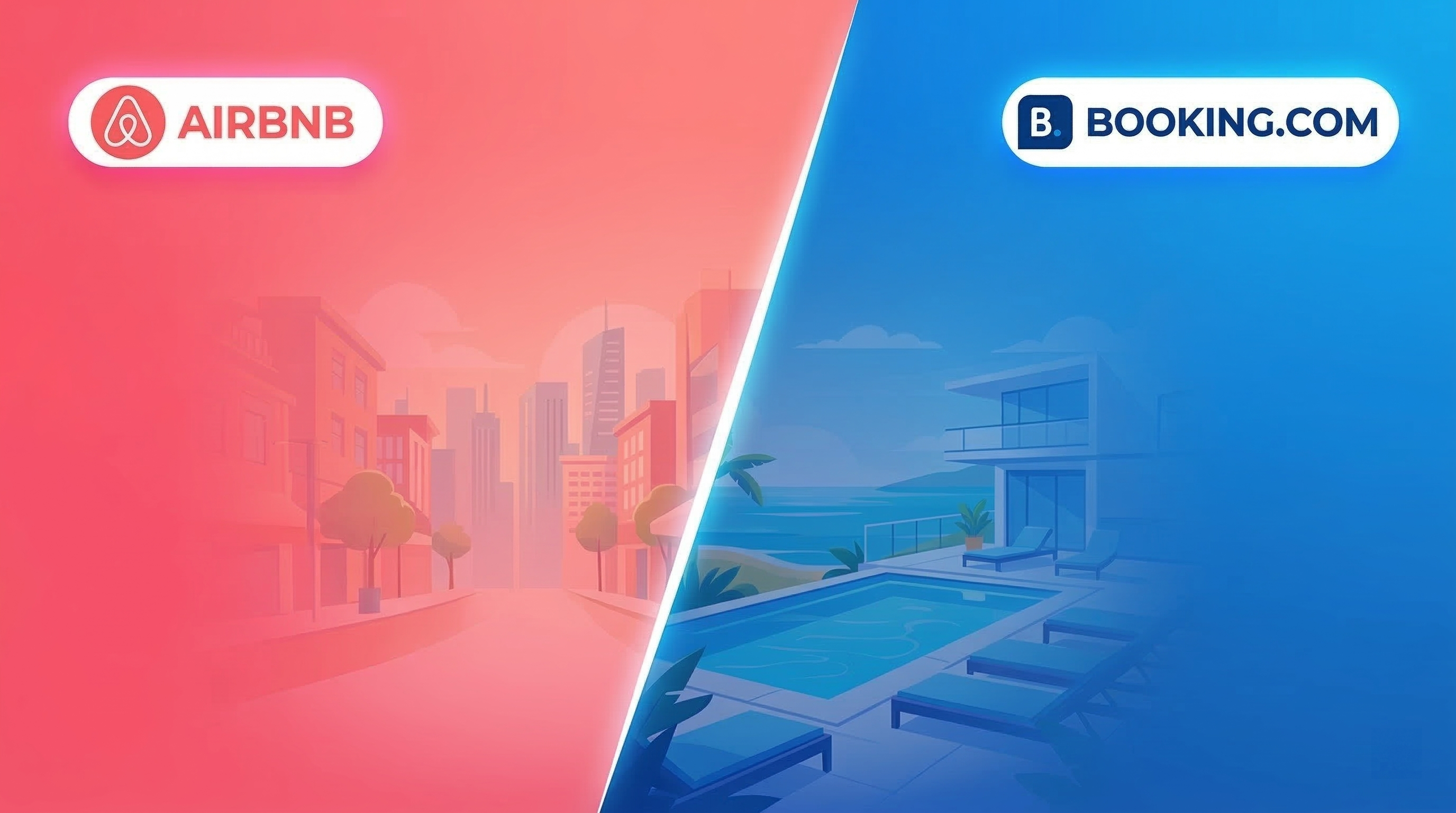 Airbnb vs Booking comparison for vacation rentals