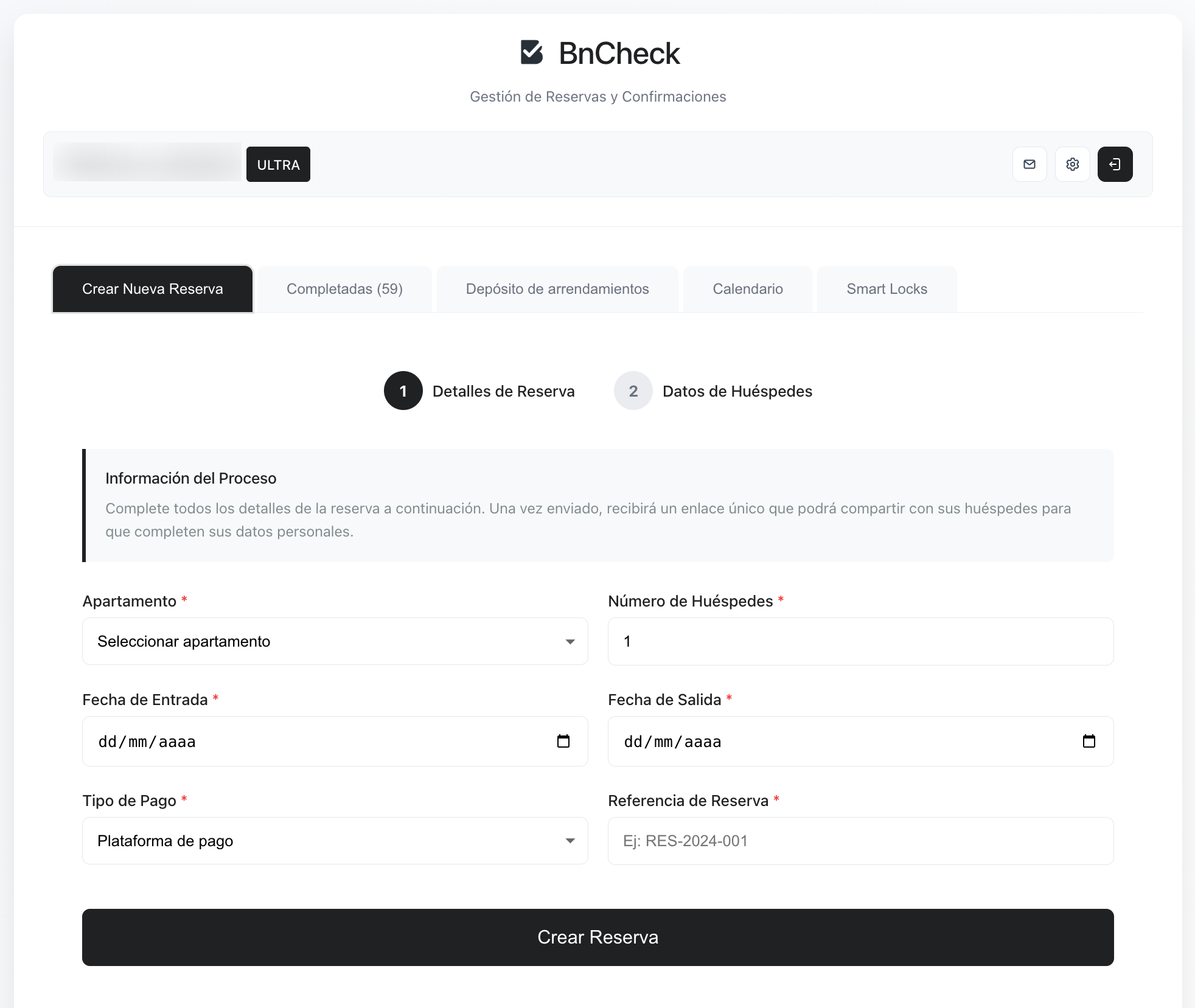BnCheck dashboard for managing bookings, guests and check-ins
