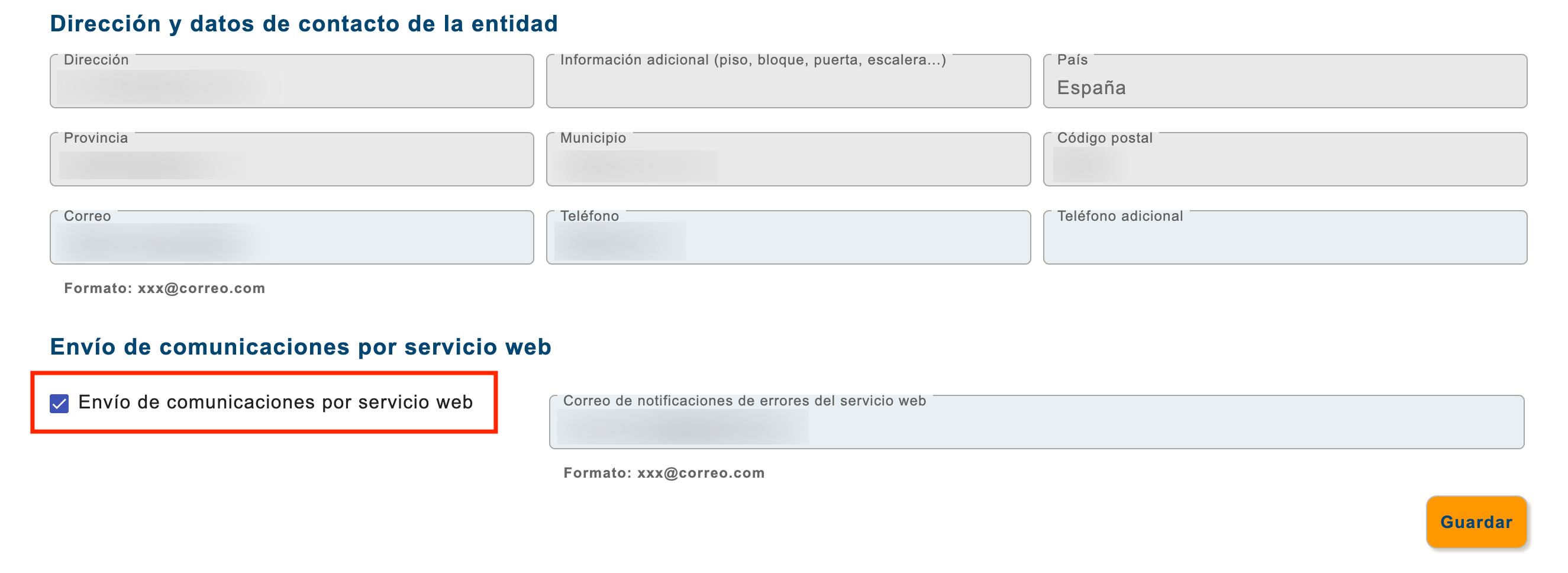 Activar servicio web en SES Hospedajes